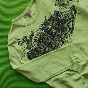 Burberry Lime Green Graphic Sweatshirt